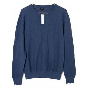 J.crew mens large sweater blue longsleeve pullover cotton classic 4 season